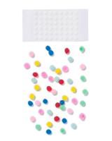 HEMA Mini plak pompoms - 50 stuks (multicolor)