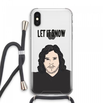 Let It Snow: iPhone XS Max Transparant Hoesje met koord