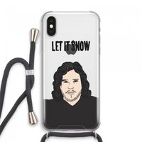 Let It Snow: iPhone XS Max Transparant Hoesje met koord