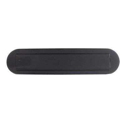 Intersteel Brievenbus ovaal met klep/regenrand RVS zwart