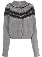 KHAITE cardigan The Michaela en maille Fair Isle - Gris - thumbnail