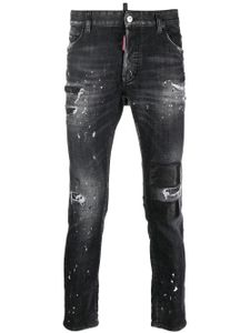 DSQUARED2 jean à effet usé - Noir