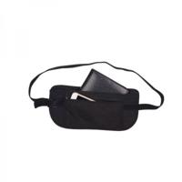 Money belt heuptasje - zwart - 29 cm - plat - reisportemonnee Money belt heuptasje - zwart - 29 cm - plat - reisportemonnee