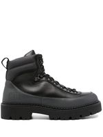 Tommy Jeans bottes en cuir à design à empiècements - Noir