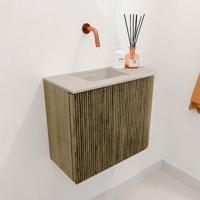 Toiletmeubel Mondiaz Joya Dlux | 51.6 cm | Meubelkleur Dusk | Faye wastafel Opalo Wasbak Links | Zonder kraangat(en)