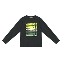 Vinrose Jongens shirt - Zwart - thumbnail