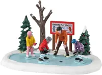 Lemax tiny tikes hockey lessons kerstdorp tafereel Vail Village 2023