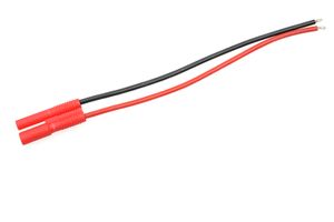 Goudstekker 2.0mm met plastic behuizing & silicone kabel 20awg, vrouw