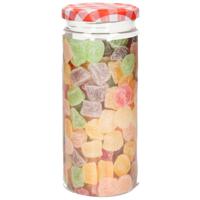 Plasticforte Weckpot/inmaakpot Classic - 650ml - kunststof - draaideksel rood - D7 x H18 cm   -