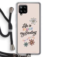 Tough Life: Samsung Galaxy A42 5G Transparant Hoesje met koord