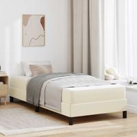 Bed met matras Crème 100 x 200 cm Kunstleer