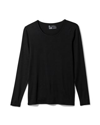 HEMA Dames temptech T-shirt lange mouw zwart (zwart)