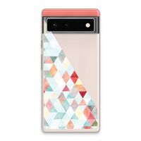Gekleurde driehoekjes pastel: Google Pixel 6 Transparant Hoesje