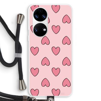 Ondersteboven verliefd: Huawei P50 Transparant Hoesje met koord