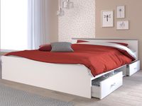 Bed ALPHONSE 140x200 cm wit - thumbnail