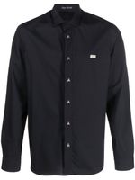 Philipp Plein chemise à plaque logo poitrine - Noir