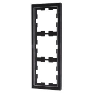 MEG4030-6503  - Frame 3-gang black MEG4030-6503