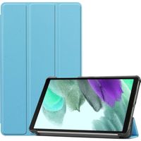 Basey Samsung Galaxy Tab A7 Lite Hoesje Kunstleer Hoes Case Cover -Lichtblauw