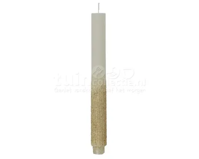 Dinerkaars Wol Wit Goud 26,5cm Ø2,8cm 2st