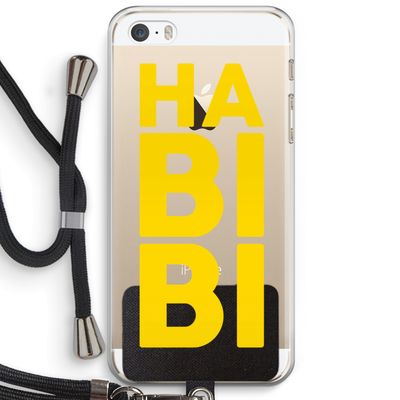 Habibi Majorelle : iPhone 5 / 5S / SE Transparant Hoesje met koord