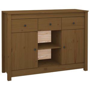 The Living Store Dressoir - Grenenhout - 100 x 35 x 74.5 cm - Honingbruin