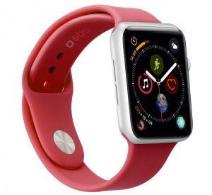 SBS Silicone Strap Apple Watch medium/large 38 / 40mm red - TEBANDWATCH40MR