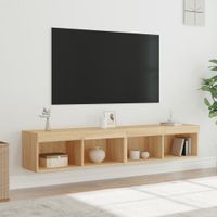 Tv-meubels met LED-verlichting 2 st 80x30x30 cm sonoma eiken - thumbnail