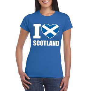 Blauw I love Schotland fan shirt dames 2XL  -
