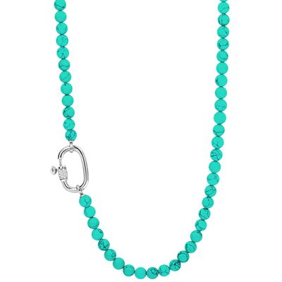 TI SENTO-Milano 3980TQ Ketting zilverkleurig-turquoise 110 cm