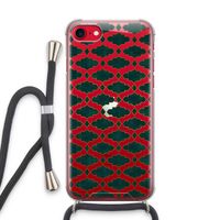 Moroccan tiles: iPhone SE 2020 Transparant Hoesje met koord