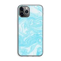 Waterverf blauw: iPhone 11 Pro Max Transparant Hoesje