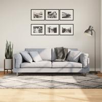 VidaXL Vloerkleed pamplona shaggy hoogpolig 140x200 cm beige antraciet