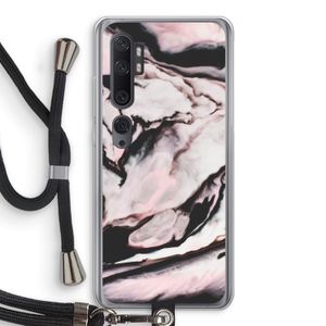 Roze stroom: Xiaomi Mi Note 10 Pro Transparant Hoesje met koord