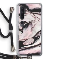 Roze stroom: Xiaomi Mi Note 10 Pro Transparant Hoesje met koord
