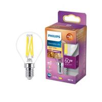 Philips LED Kogellamp Transparant - 60 W - E14 - Dimbaar warmwit licht