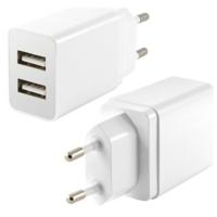 Oplader KSIX 2 USB 2.4A Wit