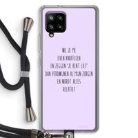 Relatief: Samsung Galaxy A42 5G Transparant Hoesje met koord