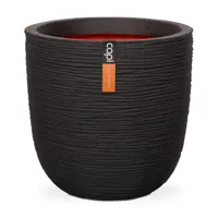 Bloempot Bol Rib NL Zwart 35 34 Capi Europe