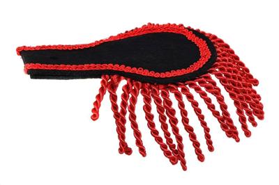 Schouder epauletten set zwart-rood