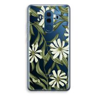 Wit bloemenpatroon: Huawei Mate 10 Pro Transparant Hoesje