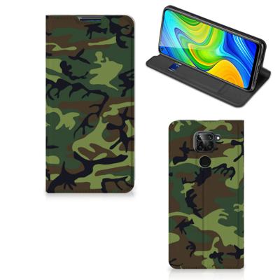 Xiaomi Redmi Note 9 | Hoesje met Magneet | Army Dark