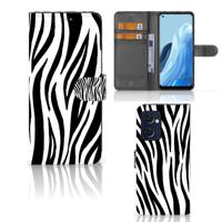 OPPO Find X5 Lite | Reno 7 5G | Telefoonhoesje | Met pasjeshouder | Zebra