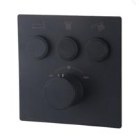 Wiesbaden Afbouwdeel 3-wegs Caral Klik Thermostatisch Mat Zwart