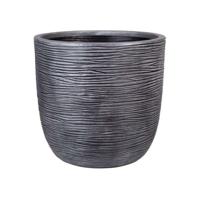 Vaso per fiori - STRATA - L - Rotondo - Amalfi - Ø 42,5cm x 40cm H - Colore peltro