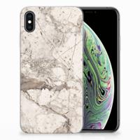 Apple iPhone Xs Max | TPU | Siliconen hoesje | Marmer Beige
