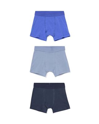 HEMA Kinderboxers effen - 3 stuks blauw (blauw)