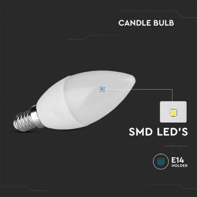 E14 LED Lamp - 4,5 Watt 470 Lumen - 4000K Neutraal wit - Vervangt 40 Watt - E14 fitting - Kaarslamp - Kleine fitting