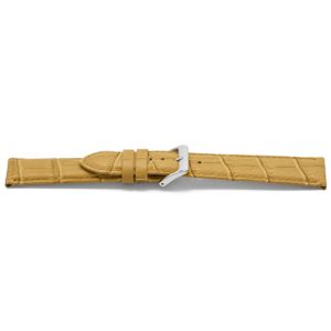 Horlogeband Universeel D339Z Leder Beige 14mm