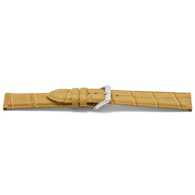 Horlogeband Universeel D339Z Leder Beige 14mm