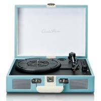 CLASSIC PHONO TT-110BUWH - Platenspeler met Bluetooth® ontvangst en ingebouwde speakers - Blauw Wit